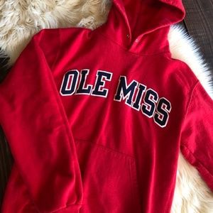 Champion Ole Miss Hoodie Sweatshirt Size S
